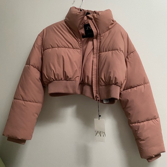 Zara Cropped Puffer Jacket S - Picture 7 of 11